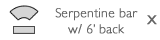 Serpentine bar with 6' back